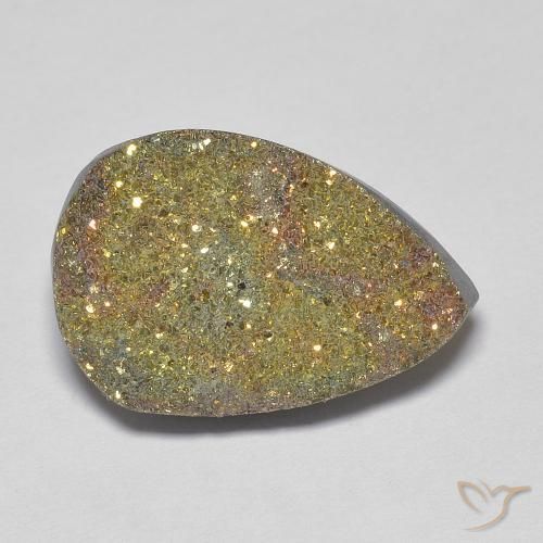 Pirite Arcobaleno Multicolore naturale da 8.05 ct, Forma a pera, Opaco