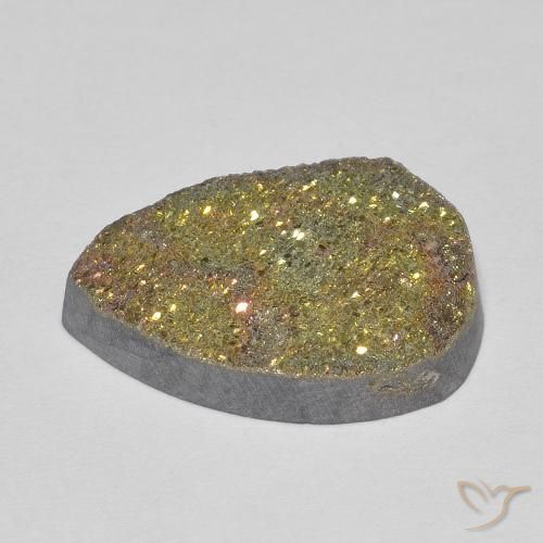 Pirite Arcobaleno Multicolore naturale da 8.05 ct, Forma a pera, Opaco