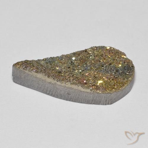Pirite Arcobaleno Multicolore naturale da 8.68 ct, Forma a pera, Opaco