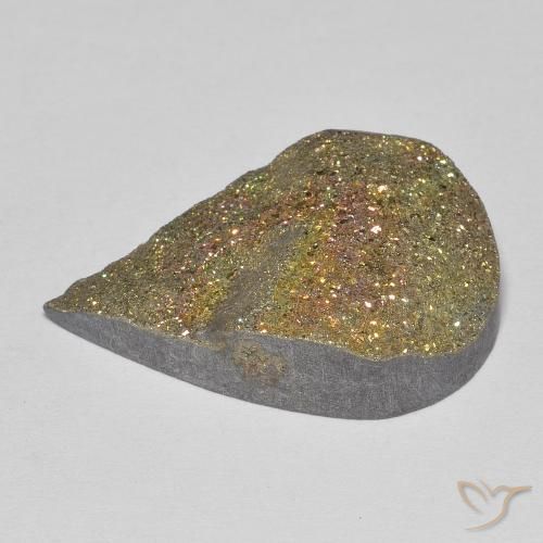 Pirite Arcobaleno Multicolore naturale da 14.54 ct, Forma a pera, Opaco