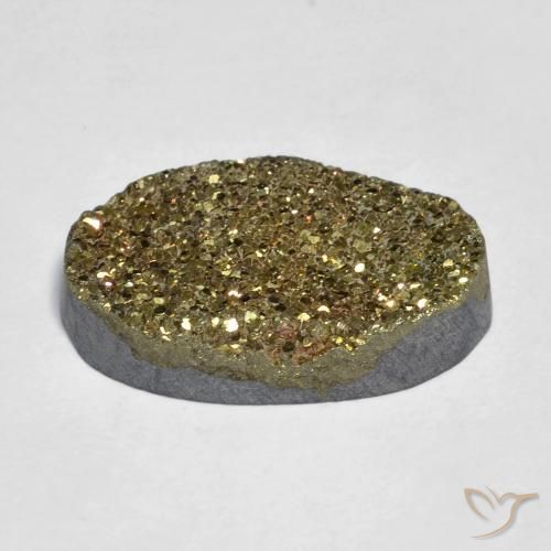 Pirite Arcobaleno Multicolore naturale da 10.10 ct, Ovale, Opaco
