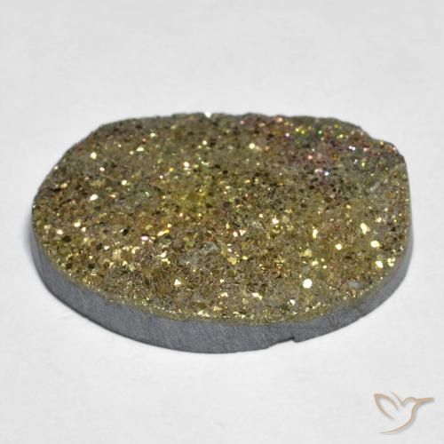 Pirite Arcobaleno Multicolore naturale da 19.53 ct, Ovale, Opaco