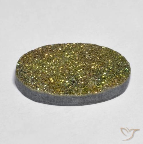 Pirite Arcobaleno Multicolore naturale da 10.83 ct, Ovale, Opaco