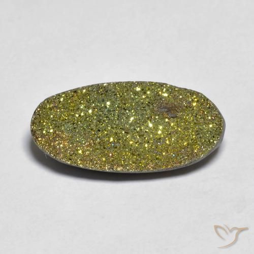Pirite Arcobaleno Multicolore naturale da 5.50 ct, Ovale, Opaco