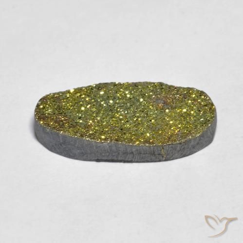 Pirite Arcobaleno Multicolore naturale da 5.50 ct, Ovale, Opaco