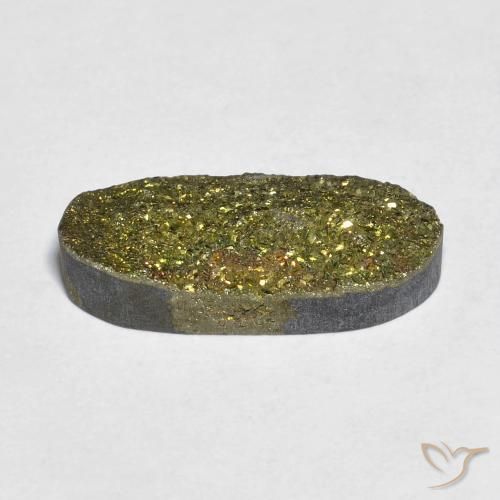 Pirite Arcobaleno Multicolore naturale da 7.24 ct, Ovale, Opaco