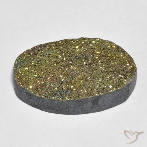 Pirite Arcobaleno Multicolore naturale da 18.36 ct, Ovale, Opaco