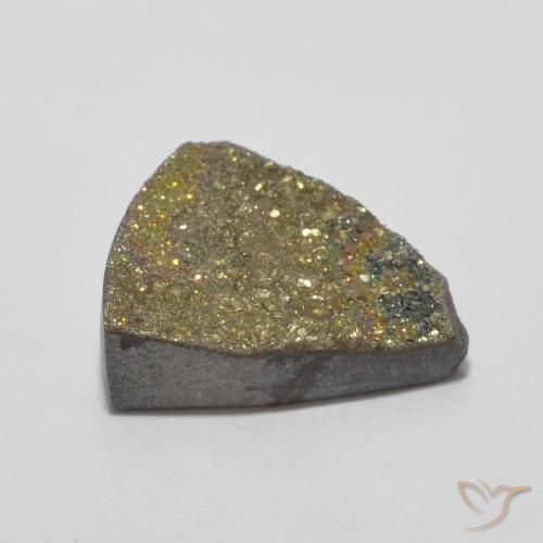 Pirite Arcobaleno Multicolore naturale da 4.89 ct, Taglio trillion, Opaco