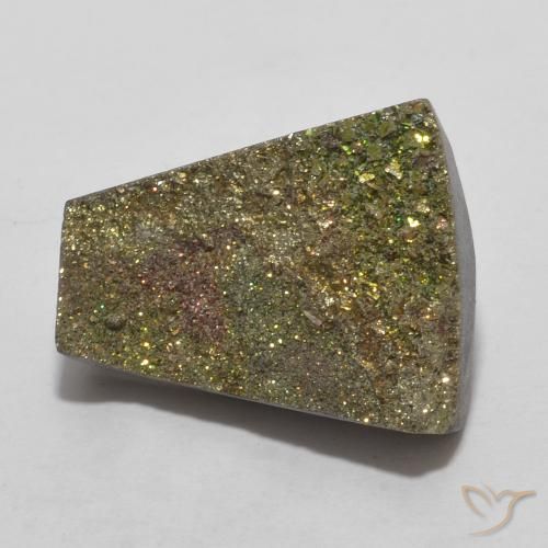 Pirite Arcobaleno Multicolore naturale da 7.23 ct, Taglio a fantasia, Opaco