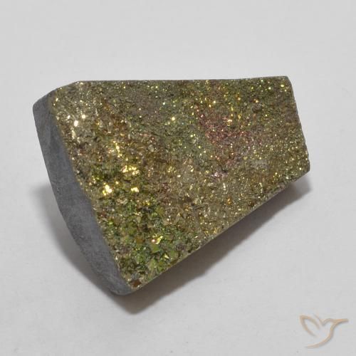Pirite Arcobaleno Multicolore naturale da 7.23 ct, Taglio a fantasia, Opaco