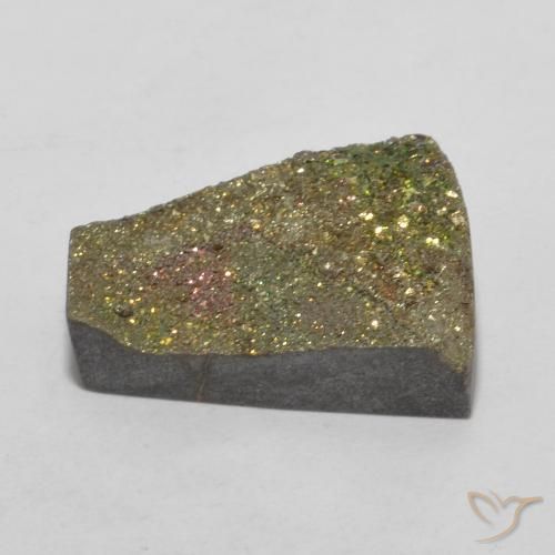 Pirite Arcobaleno Multicolore naturale da 7.23 ct, Taglio a fantasia, Opaco