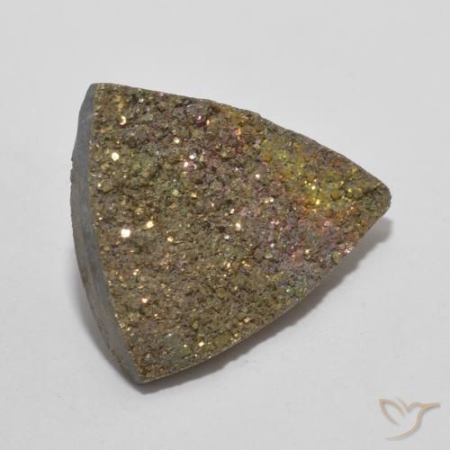 Pirite Arcobaleno Multicolore naturale da 7.81 ct, Taglio trillion, Opaco