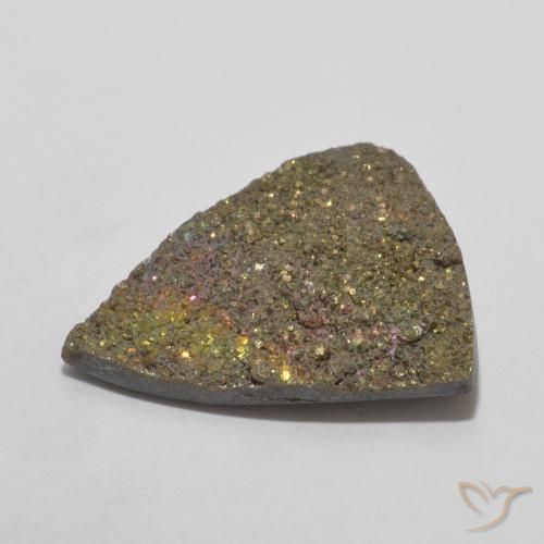 Pirite Arcobaleno Multicolore naturale da 7.81 ct, Taglio trillion, Opaco