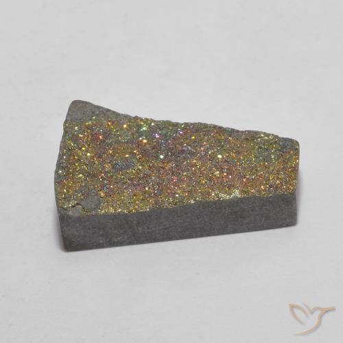 Pirite Arcobaleno Multicolore naturale da 7.15 ct, Taglio a fantasia, Opaco