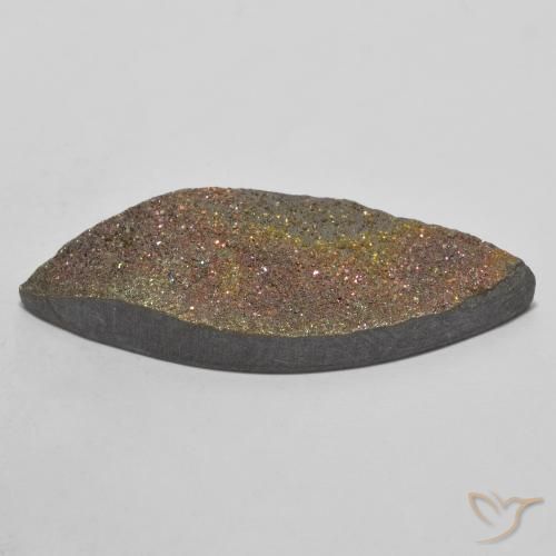 Pirite Arcobaleno Multicolore naturale da 15.09 ct, Taglio marquise, Opaco