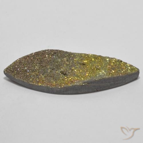 Pirite Arcobaleno Multicolore naturale da 6.89 ct, Taglio marquise, Opaco