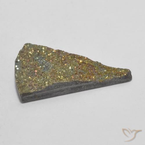 Pirite Arcobaleno Multicolore naturale da 4.43 ct, Taglio trillion, Opaco