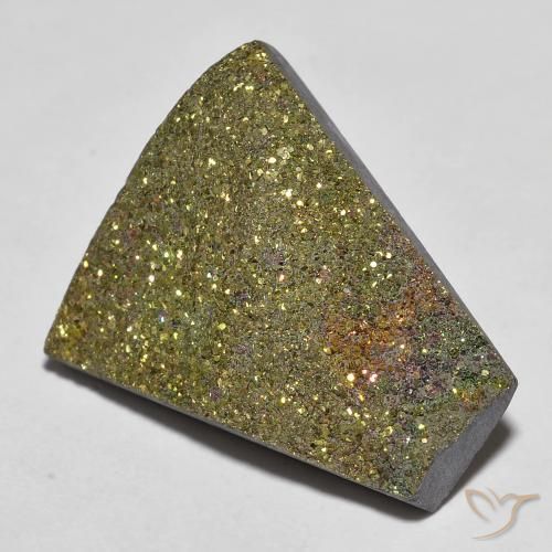 Pirite Arcobaleno Multicolore naturale da 13.82 ct, Taglio a fantasia, Opaco