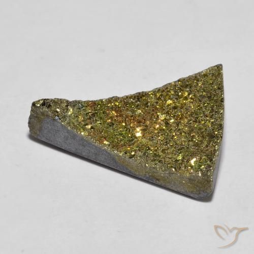 Pirite Arcobaleno Multicolore naturale da 6.04 ct, Taglio trillion, Opaco