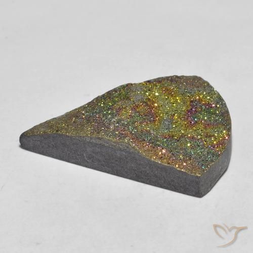 Pirite Arcobaleno Multicolore naturale da 10.16 ct, Forma a pera, Opaco