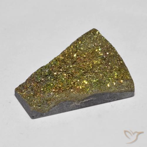Pirite Arcobaleno Multicolore naturale da 9.90 ct, Taglio a fantasia, Opaco
