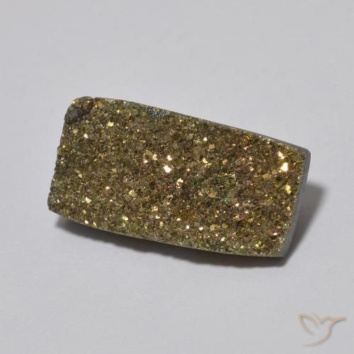 Pirite Arcobaleno Multicolore naturale da 5.47 ct, Taglio a baguette, Opaco