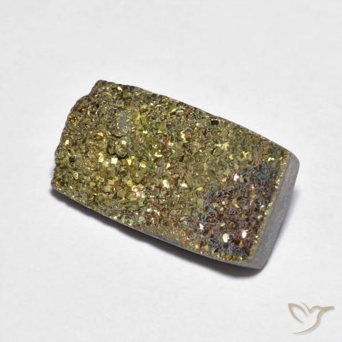 Pirite Arcobaleno Multicolore naturale da 5.03 ct, Taglio a baguette, Opaco