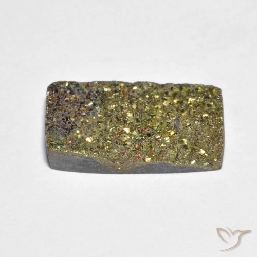 Pirite Arcobaleno Multicolore naturale da 5.03 ct, Taglio a baguette, Opaco
