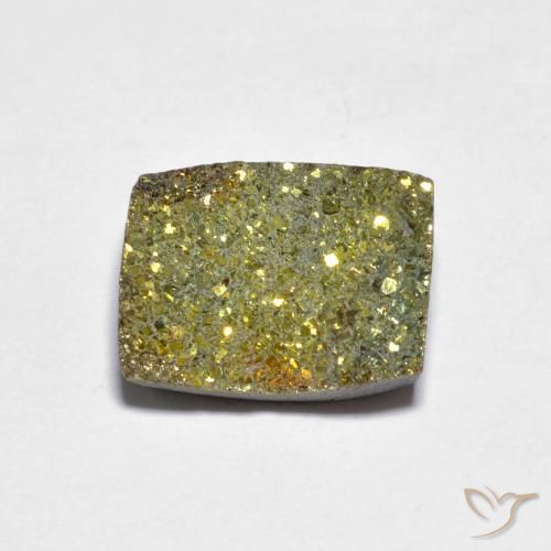 Pirite arcobaleno naturale multicolore da 4,03 ct, baguette, opaco