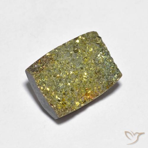 Pirite arcobaleno naturale multicolore da 4,03 ct, baguette, opaco