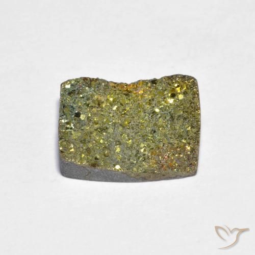 Pirite arcobaleno naturale multicolore da 4,03 ct, baguette, opaco