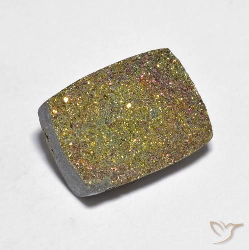 Pirite Arcobaleno Multicolore naturale da 7.95 ct, Taglio a baguette, Opaco
