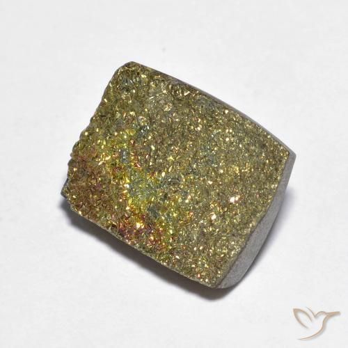 Pirite Arcobaleno Multicolore naturale da 6.27 ct, Taglio a baguette, Opaco