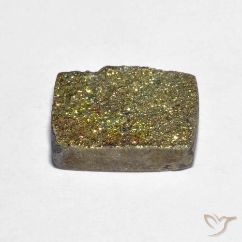 Pirite Arcobaleno Multicolore naturale da 6.27 ct, Taglio a baguette, Opaco