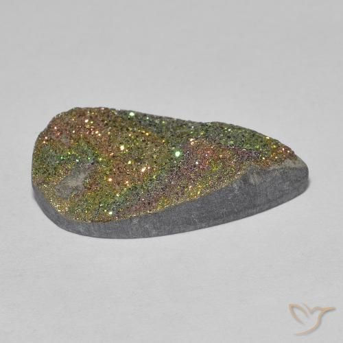 Pirite Arcobaleno Multicolore naturale da 8.03 ct, Forma a pera, Opaco
