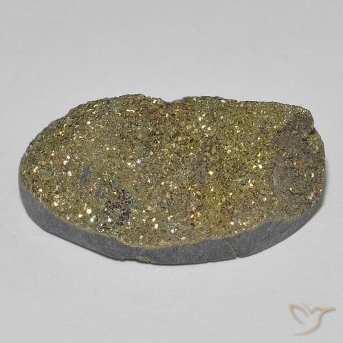 Pirite Arcobaleno Multicolore naturale da 18.68 ct, Ovale, Opaco