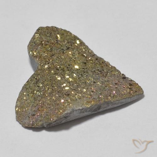 Pirite Arcobaleno Multicolore naturale da 13.67 ct, Cuore, Opaco