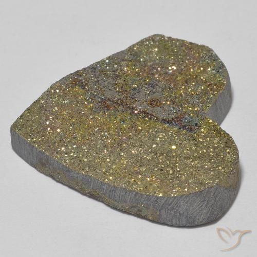 Pirite Arcobaleno Multicolore naturale da 26.19 ct, Cuore, Opaco