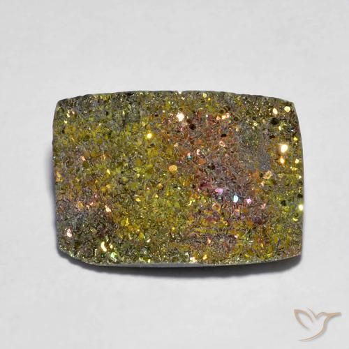 Pirite Arcobaleno Multicolore naturale da 7.23 ct, Taglio a baguette, Opaco