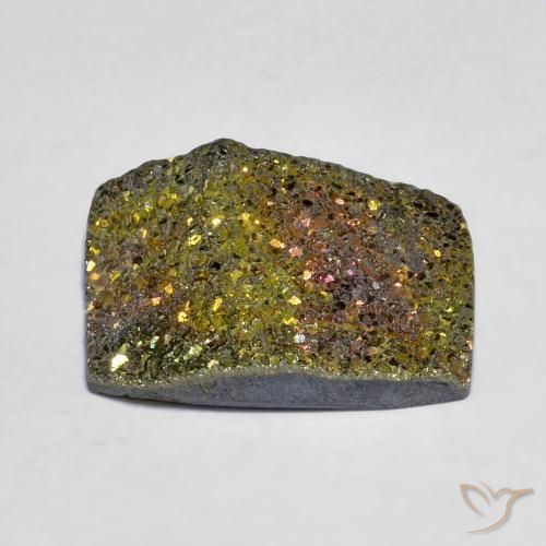 Pirite Arcobaleno Multicolore naturale da 7.23 ct, Taglio a baguette, Opaco