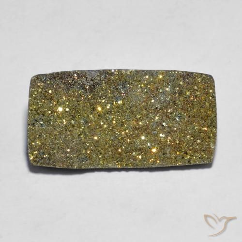 Pirite Arcobaleno Multicolore naturale da 7.41 ct, Taglio a baguette, Opaco
