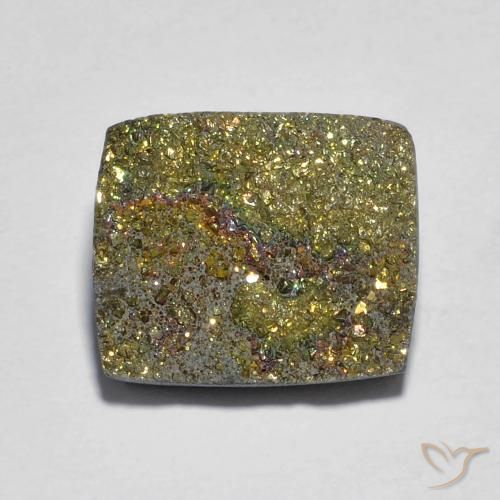 Pirite arcobaleno Multicolore naturale da 6.49 ct, Taglio a baguette, Opaco