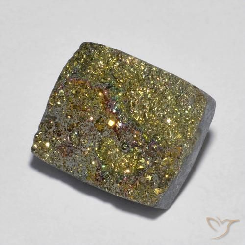 Pirite arcobaleno Multicolore naturale da 6.49 ct, Taglio a baguette, Opaco