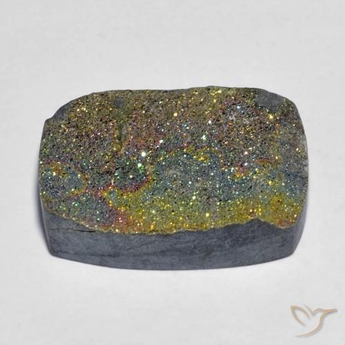 Pirite Arcobaleno Multicolore naturale da 16.03 ct, Cuscino, Opaco