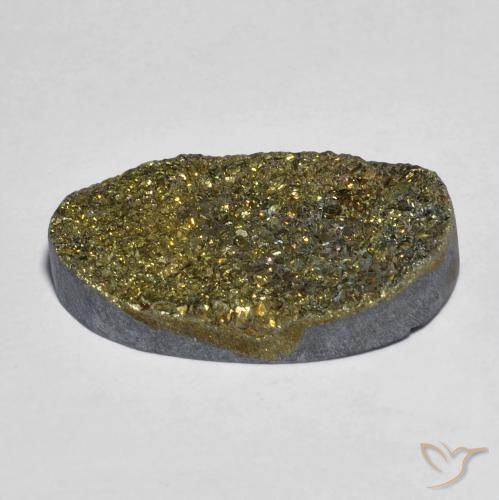 Pirite Arcobaleno Multicolore naturale da 12.47 ct, Ovale, Opaco