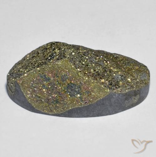 Pirite Arcobaleno Multicolore naturale da 25.63 ct, Ovale, Opaco