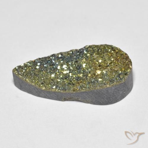 Pirite Arcobaleno Multicolore naturale da 6.64 ct, Forma a pera, Opaco