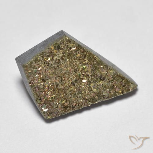 Pirite Arcobaleno Multicolore naturale da 5.72 ct, Taglio a fantasia, Opaco