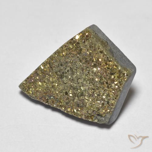 Pirite Arcobaleno Multicolore naturale da 6.86 ct, Taglio a fantasia, Opaco
