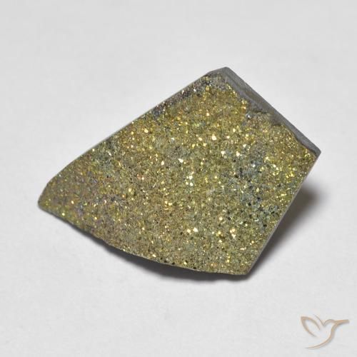 5.15ct Naturale Multicolore Pirite Arcobaleno, Taglio a fantasia, Opaco